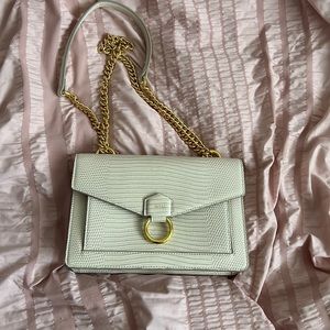 JW PEI OFF WHITE CROC PURSE
